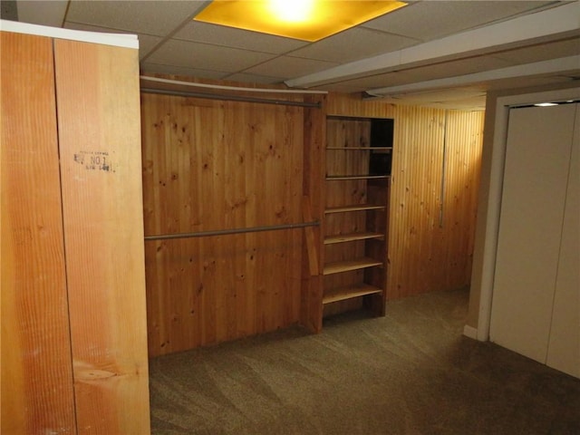 985 Mcneilly Rd, Mt Lebanon, PA 15226 - finished below grade area with carpet floors, wooden walls, and a paneled ceiling