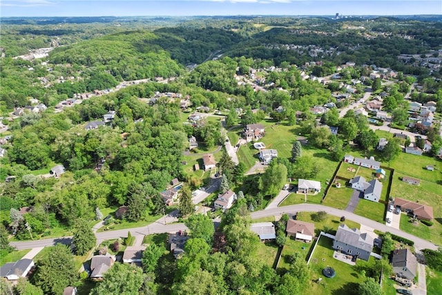 119 Hillcrest Dr, Ross Twp, PA 15237 - aerial overview of property's location with a forest and nearby suburban area