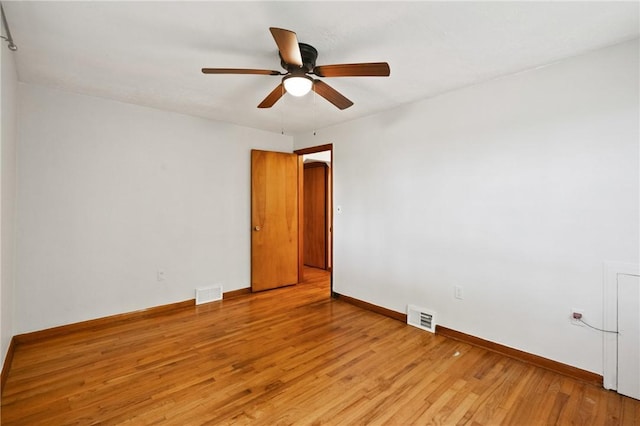 119 Hillcrest Dr, Ross Twp, PA 15237 - unfurnished room featuring ceiling fan, light wood-type flooring, and baseboards