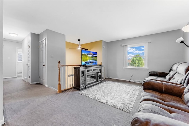 118 Arrow Dr, Elizabeth Twp/Boro, PA 15037 - living area with baseboards, carpet, and ceiling fan