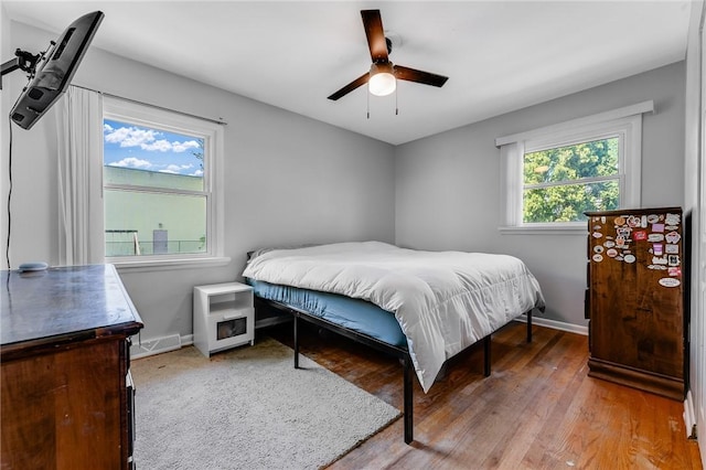 118 Arrow Dr, Elizabeth Twp/Boro, PA 15037 - bedroom with wood finished floors, ceiling fan, and baseboards
