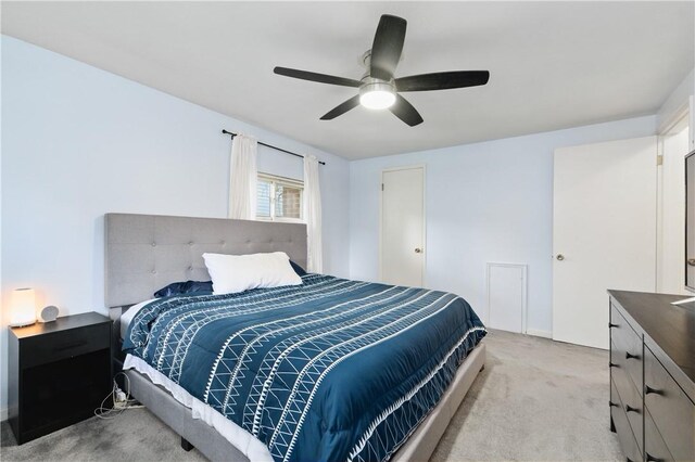 156 Carnation Ave, Ross Twp, PA 15229 - bedroom with light carpet, a ceiling fan, and baseboards