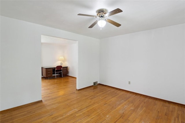 1777 Oblock Rd, Plum Boro, PA 15239 - spare room featuring a ceiling fan, light wood finished floors, and baseboards
