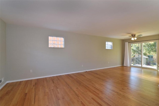 257 Noble Ave, Crafton, PA 15205 - spare room featuring light wood-style flooring, baseboards, and ceiling fan