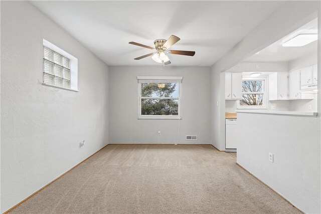 257 Noble Ave, Crafton, PA 15205 - spare room featuring healthy amount of natural light, a ceiling fan, and light carpet