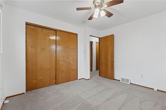 257 Noble Ave, Crafton, PA 15205 - unfurnished bedroom with carpet, a closet, a ceiling fan, and baseboards