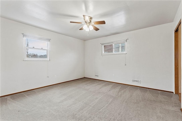 257 Noble Ave, Crafton, PA 15205 - carpeted spare room with plenty of natural light, a ceiling fan, and baseboards