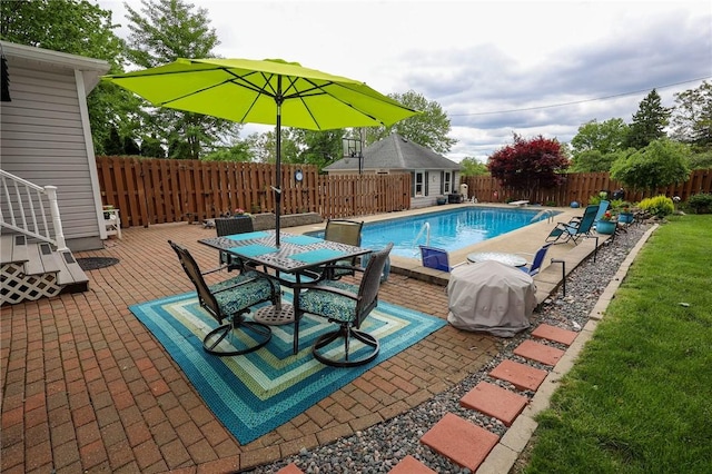 120 S Shenango St, Mercer Boro Mer, PA 16137 - view of pool featuring a fenced backyard, outdoor dining area, and a patio area