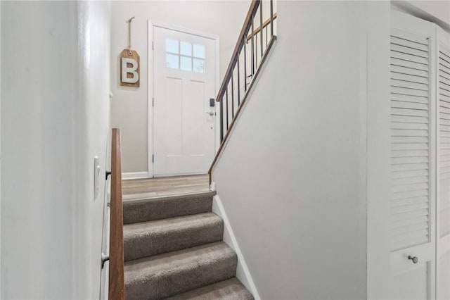 362 Fruitwood Dr, Bethel Park, PA 15102 - staircase featuring baseboards