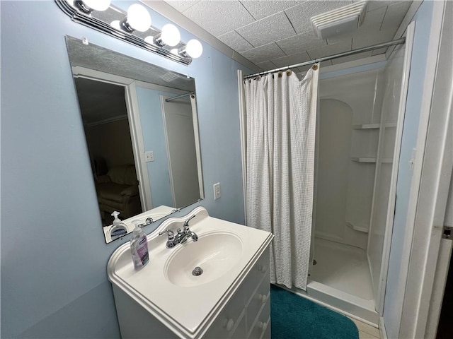11859 Kammerer Ave, Conneaut Lake Cra, PA 16316 - bathroom featuring a shower stall and vanity