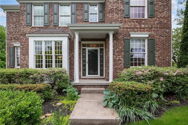 2214 Shannon Mills Dr, Connoquenessing Twp, PA 16053 - view of exterior entry featuring brick siding