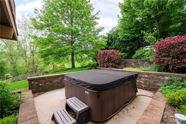 2214 Shannon Mills Dr, Connoquenessing Twp, PA 16053 - view of patio / terrace featuring a hot tub