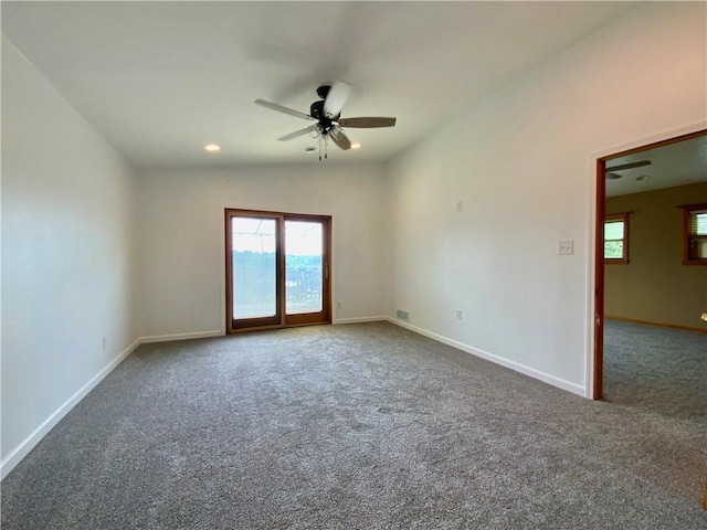403 Virginia Ave, Harmony Twp Bea, PA 15003 - carpeted empty room featuring ceiling fan, baseboards, and recessed lighting