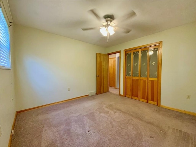 403 Virginia Ave, Harmony Twp Bea, PA 15003 - unfurnished bedroom with light colored carpet, baseboards, a ceiling fan, and a closet