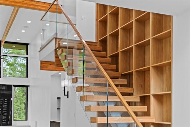 409 Fox Chapel Rd, Fox Chapel, PA 15238 - stairway featuring recessed lighting