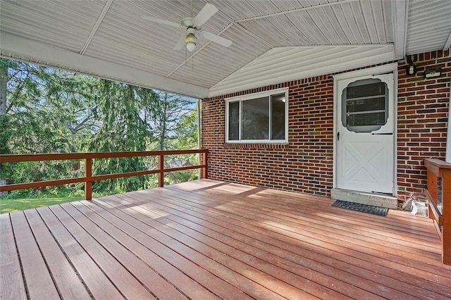 440 Perrymont, Mccandless, PA 15237 - wooden deck with a ceiling fan and a wall mounted air conditioner
