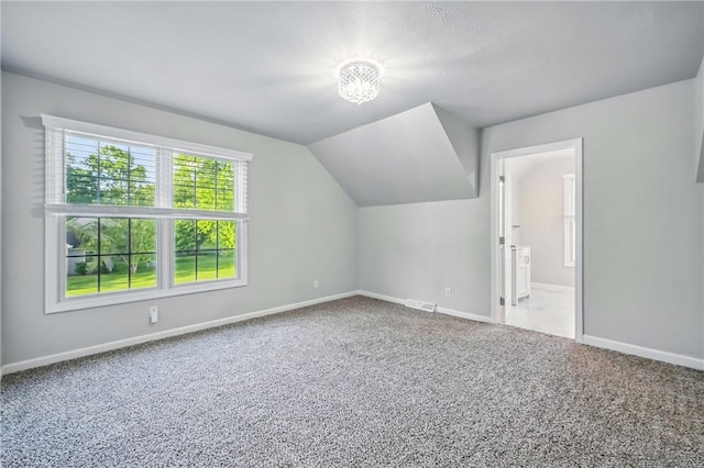 1523 Lori Ln, Hermitage, PA 16148 - bonus room featuring carpet floors, baseboards, and lofted ceiling