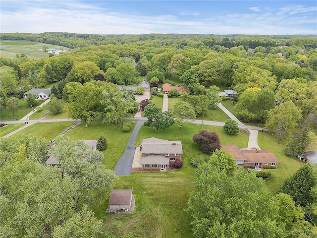 108 Meadowvue Dr, Marshall, PA 15090 - aerial overview of property's location featuring a heavily wooded area and a nearby body of water