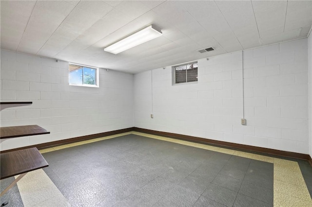 128 Wise Rd, City Of But Se, PA 16002 - below grade area featuring tile patterned floors, baseboards, and concrete block wall