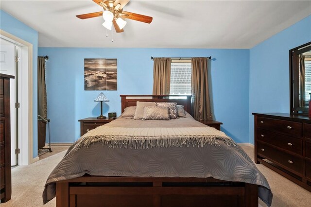 244 Elmtree Rd, New Kensington, PA 15068 - bedroom featuring light colored carpet, ceiling fan, and baseboards