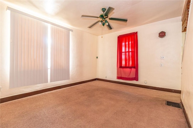 2605 Fayette St, Mckeesport, PA 15132 - spare room featuring carpet floors, ceiling fan, and baseboards