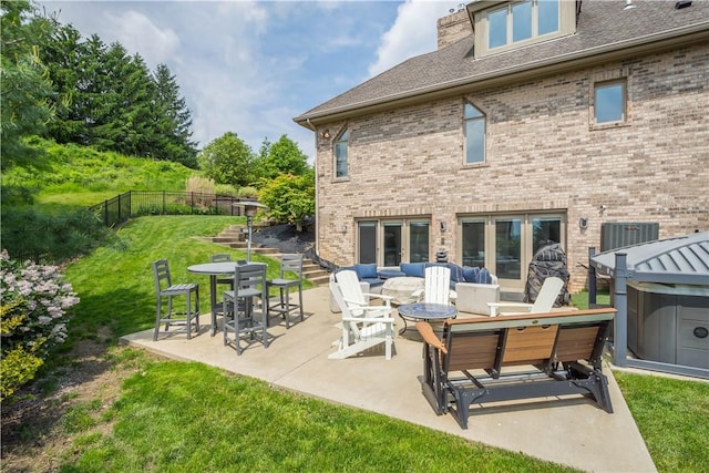 323 Snowberry Cir, Peters Twp, PA 15367 - view of patio featuring central AC