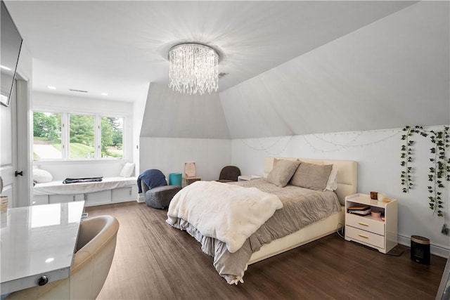 323 Snowberry Cir, Peters Twp, PA 15367 - bedroom with wood finished floors and a chandelier