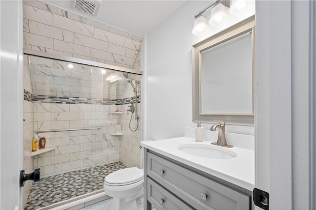 323 Snowberry Cir, Peters Twp, PA 15367 - full bathroom featuring a stall shower, vanity, and toilet