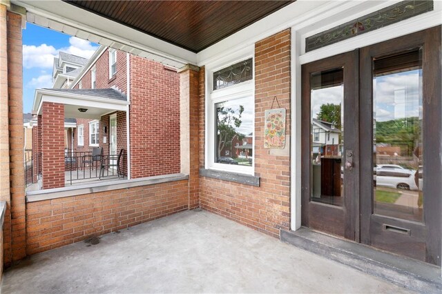1622 Ridge Ave, Coraopolis, PA 15108 - covered porch featuring french doors