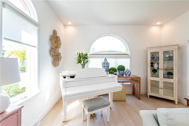 585 Agnes St, Hempfield Twp Wml, PA 15601 - sitting room with recessed lighting, light wood-style flooring, and baseboards
