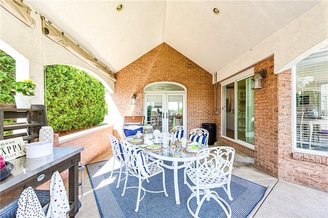 585 Agnes St, Hempfield Twp Wml, PA 15601 - view of patio with outdoor dining area and french doors