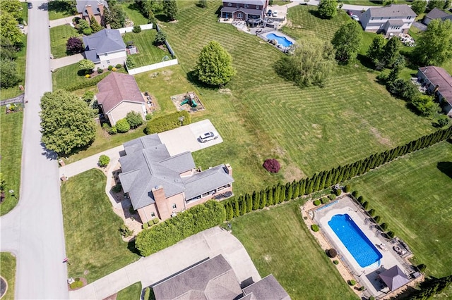 585 Agnes St, Hempfield Twp Wml, PA 15601 - aerial view of property's location with a pool area
