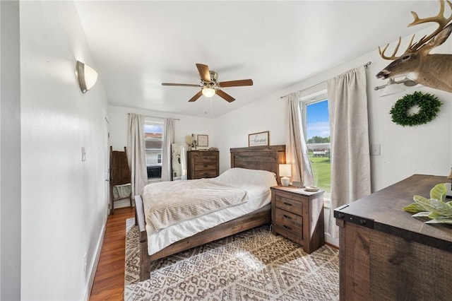 136 Isabella St, Derry Twp, PA 15717 - bedroom featuring wood finished floors, baseboards, and a ceiling fan