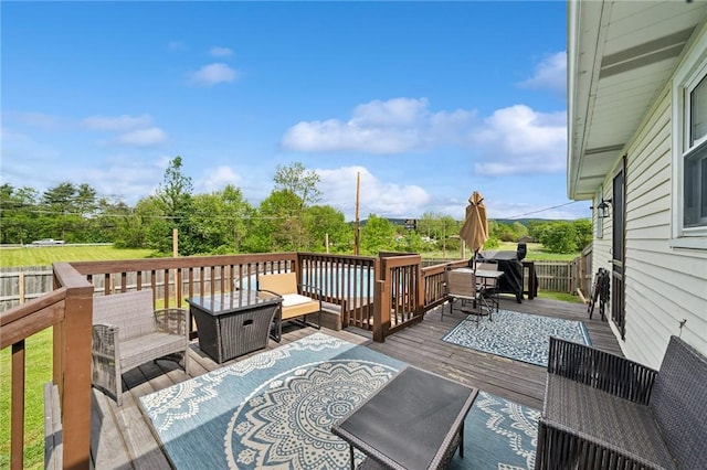 136 Isabella St, Derry Twp, PA 15717 - deck featuring an outdoor living space