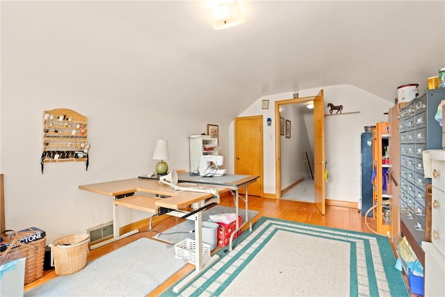 865 W Sanner St, Somerset Boro, PA 15501 - office space featuring wood finished floors, lofted ceiling, and baseboards
