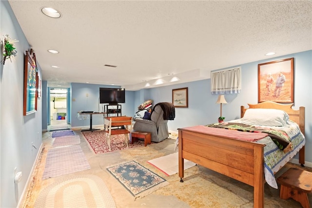865 W Sanner St, Somerset Boro, PA 15501 - bedroom with recessed lighting, baseboards, and a textured ceiling