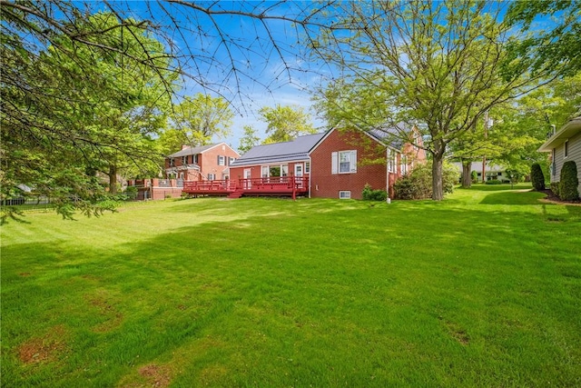865 W Sanner St, Somerset Boro, PA 15501 - view of green lawn with a deck
