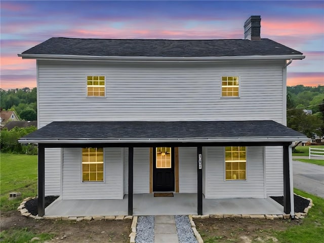 103 Depot St, Midway, PA 15060 - view of front of house with a chimney and a porch