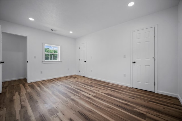 103 Depot St, Midway, PA 15060 - empty room with wood finished floors, recessed lighting, and baseboards