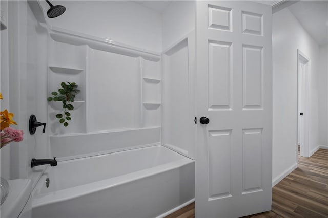 103 Depot St, Midway, PA 15060 - full bathroom with wood finished floors, baseboards, and bathtub / shower combination