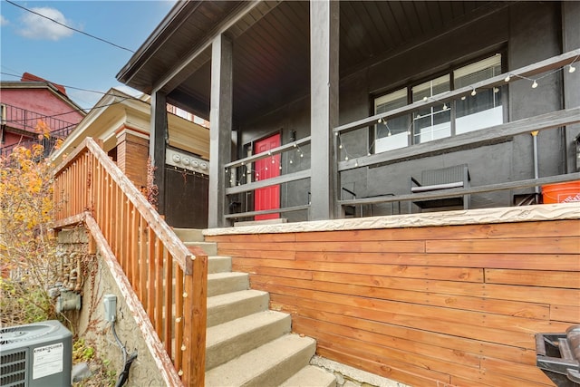 514 Knoll St, Central North Side, PA 15212 - view of side of home featuring stairway and central AC unit