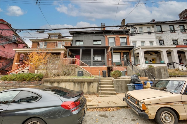 514 Knoll St, Central North Side, PA 15212 - townhome / multi-family property with stairway and covered porch