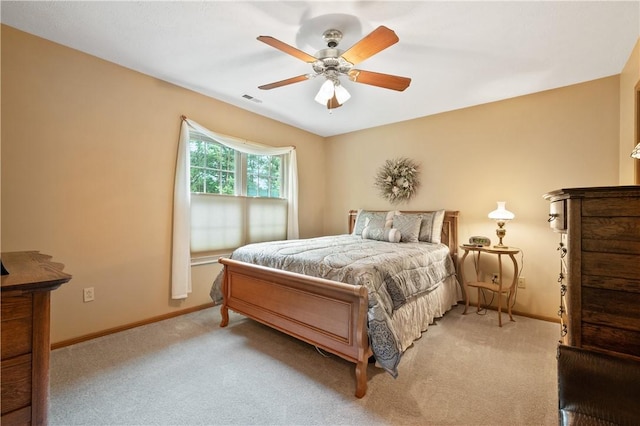 22 Ashford Dr, Cranberry Twp, PA 16066 - bedroom featuring light colored carpet, baseboards, and a ceiling fan