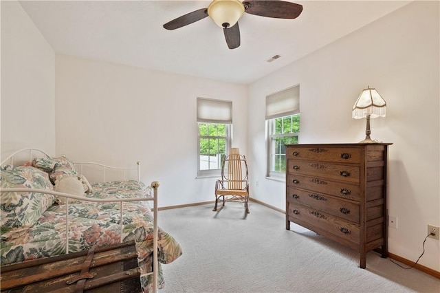 22 Ashford Dr, Cranberry Twp, PA 16066 - bedroom with carpet, baseboards, and ceiling fan