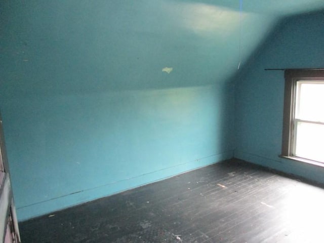 1528 Beaver Rd, Ambridge, PA 15003 - additional living space featuring lofted ceiling, baseboards, and wood finished floors