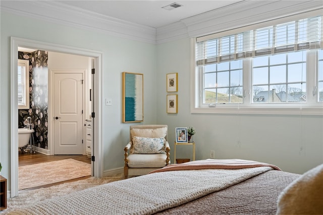 506 Villa Dr, Peters Twp, PA 15367 - bedroom featuring crown molding and baseboards