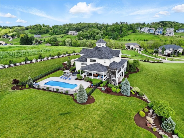 506 Villa Dr, Peters Twp, PA 15367 - aerial view of property and surrounding area with a pool area