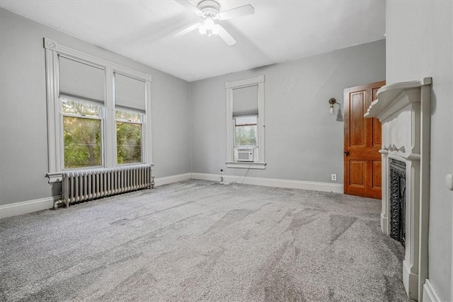5 Rio Vista St, West Newton, PA 15089 - spare room with radiator, a ceiling fan, carpet floors, and baseboards