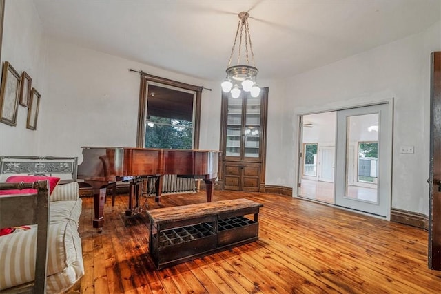 5 Rio Vista St, West Newton, PA 15089 - sitting room with hardwood / wood-style floors, healthy amount of natural light, and a chandelier