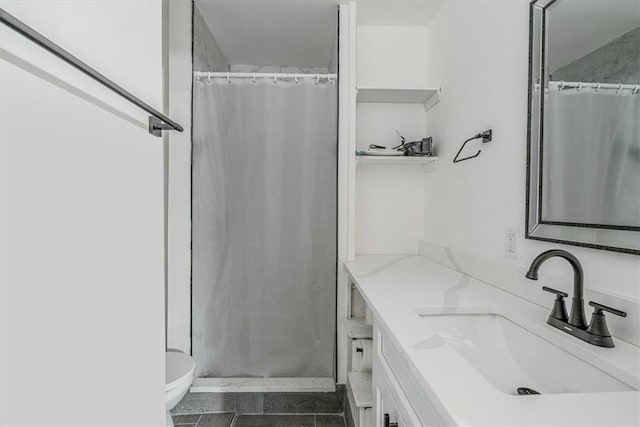 5 Rio Vista St, West Newton, PA 15089 - full bathroom featuring vanity, toilet, and a shower with shower curtain